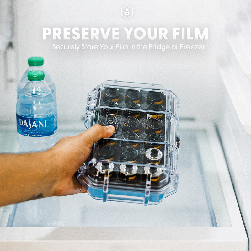 Evergreen 35mm Film Storage Case | Holds 18 Rolls | Preserve and Protect Your Film | Waterproof, Crushproof, & Freezer-Safe (Film Not Included) (Black) Black Medium
