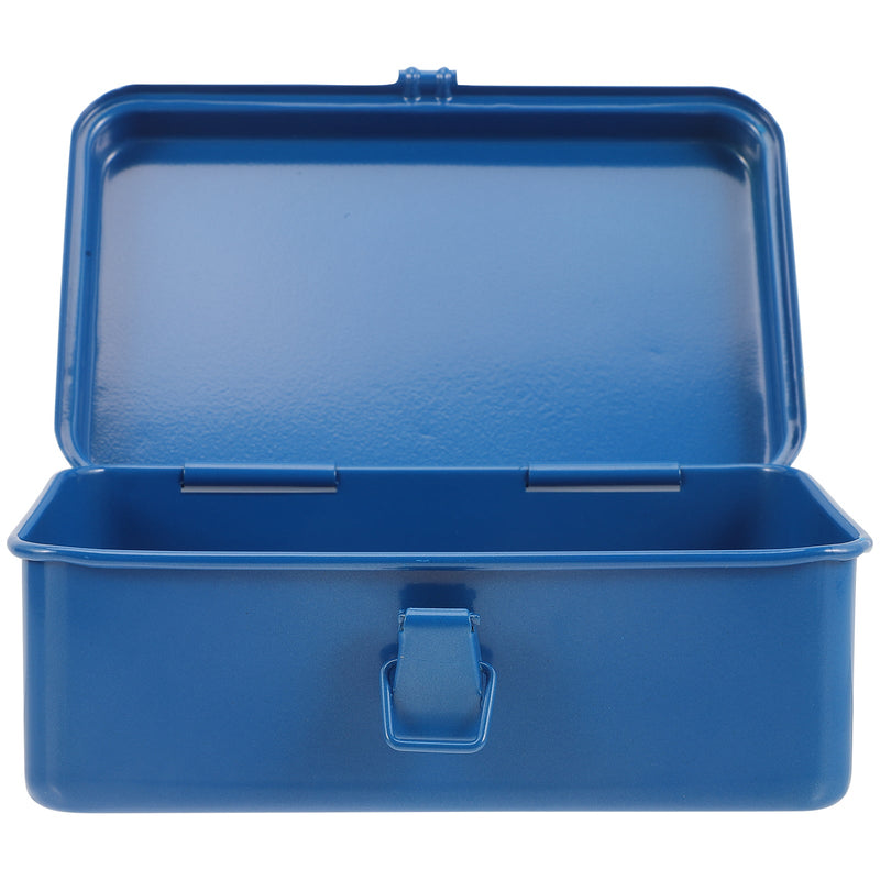 Housoutil Portable Tool Box Repair Tool Storage Container General Tool Box Hardware Case Craft Storage Toolbox for Tools Metal Tool Boxes Hand Carry Blue
