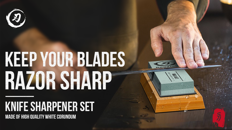 Complete Knife Sharpening Stone Kit, Double-Sided Grit400/1000 & 3000/8000