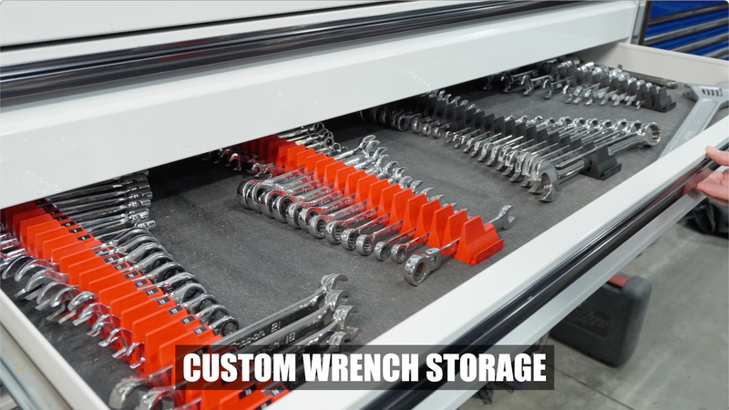 Ernst Manufacturing Wrench Pro - Modular Wrench Organizer for 40 Wrenches (Red) Red