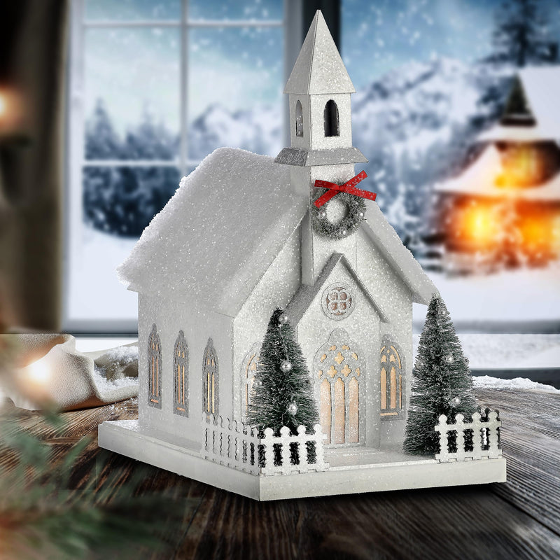 Regency International 11.5" Led/Battery Cardboard Timer Country Church