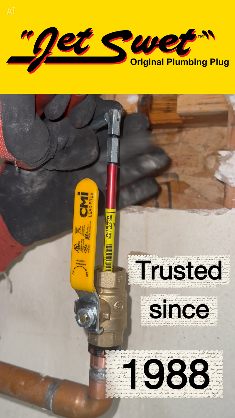 1-1/2" Jet Swet single temporary plumbing plug tool
