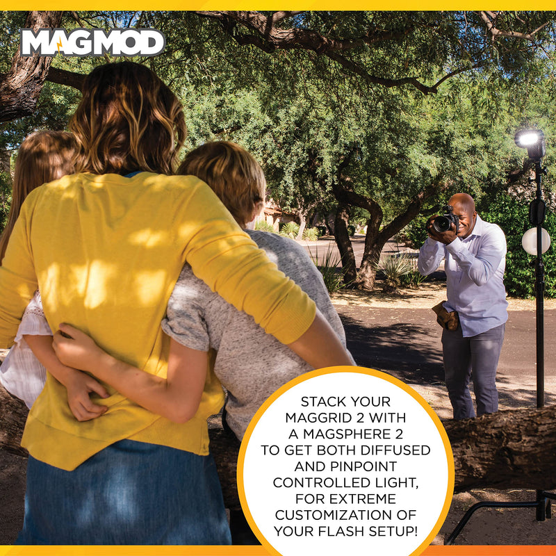 MagGrid 2 Light Modifier by MagMod | Photography Lighting Flash Modifier | Magnetic Light Modifier Attachment | New and Improved Features | Lightweight Light Control