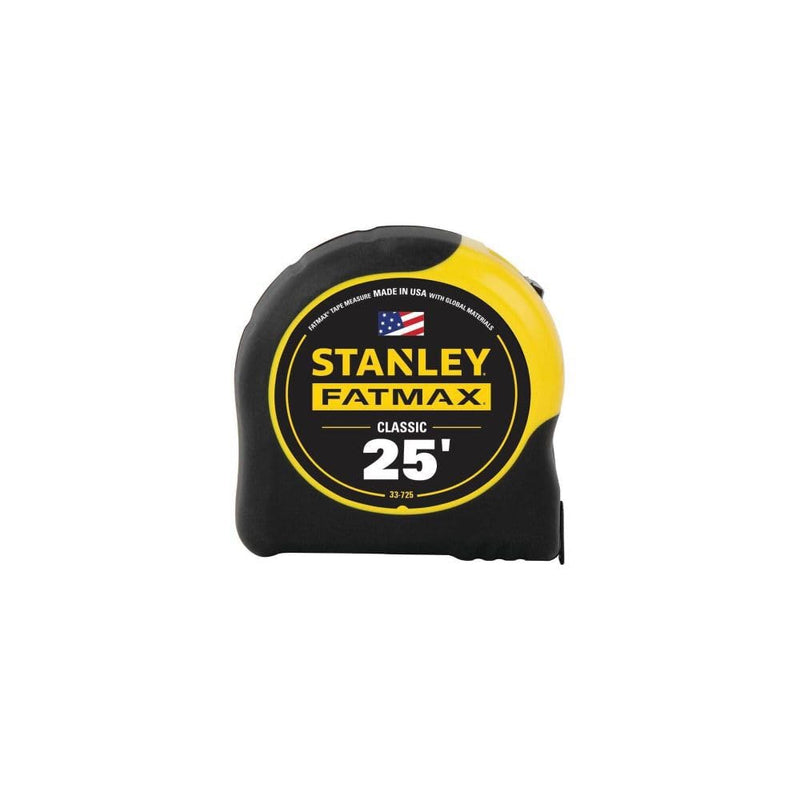 STANLEY FATMAX Tape Measure, 25-Foot (33-725) Black, Yellow 25 Foot