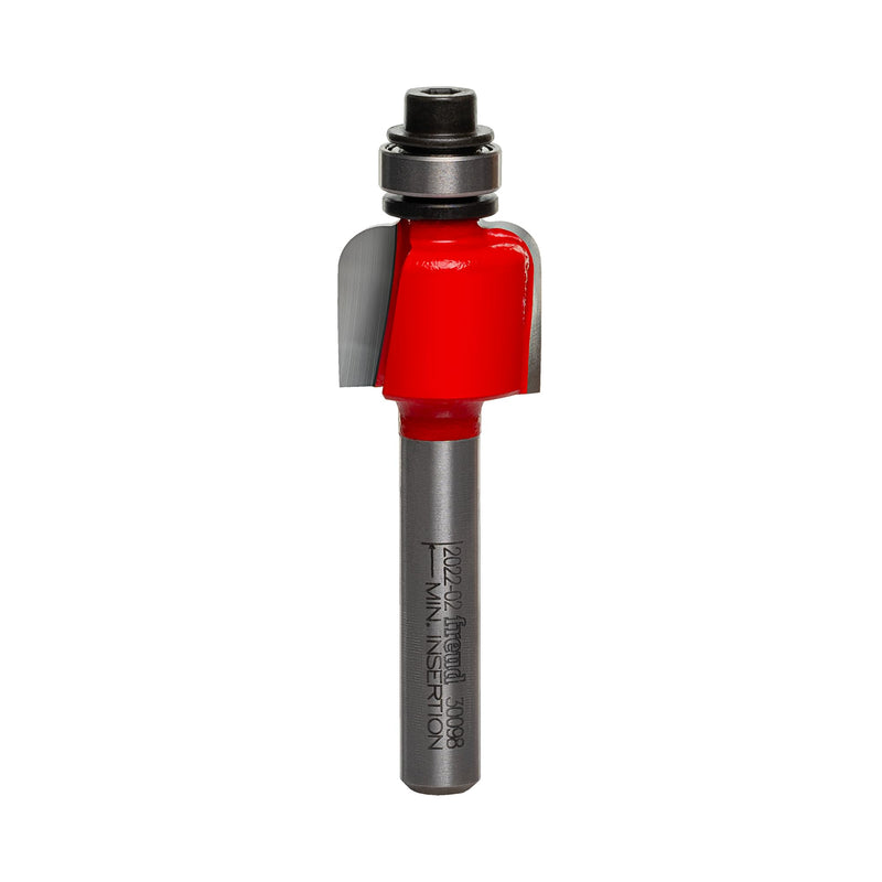 Freud 30-098: 1/8" Radius Cove Bit with 1/4" Shank | With Shear Angle for Decorative Edges and Concave Shapes, For Any Woodworking Project - 30-098
