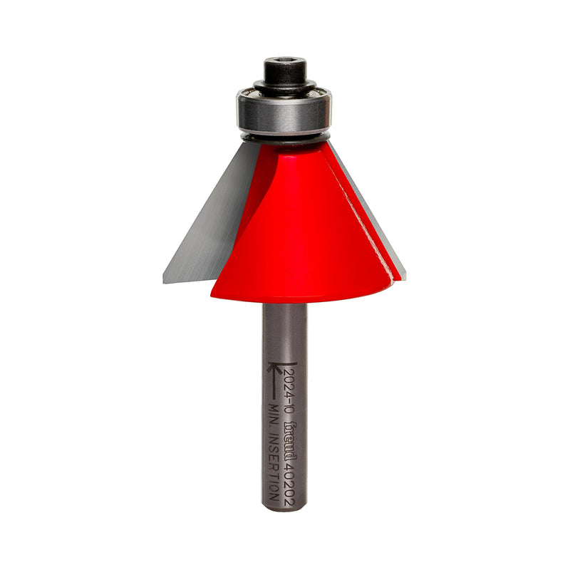 Freud 40-202: 1-11/32" (dia.) Chamfer Bit with 1/4" shank, 2-1/4" overall length