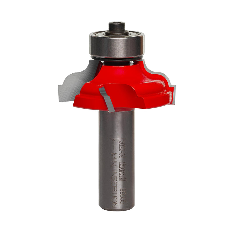 Freud Classical Roman Ogee Bit for Decorative Edge Treatment - Ideal for Cabinets, Molding, and Furniture - 1-3/8" Quadra-Cut Diameter, 1/2" Shank - 99-005