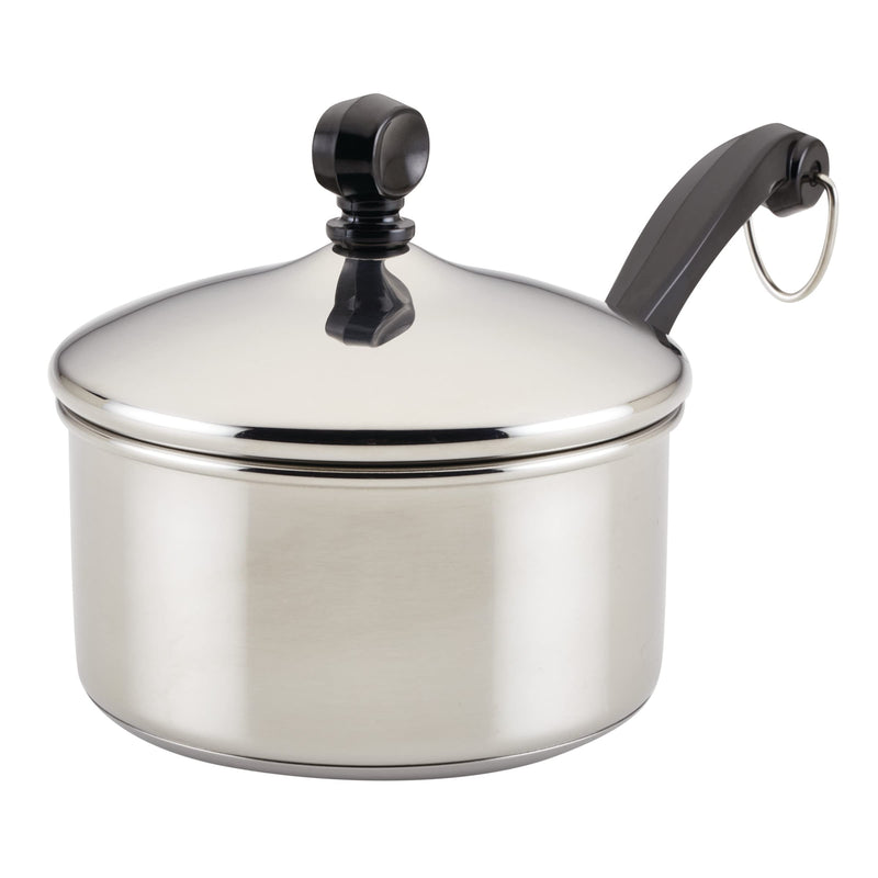 Farberware Classic Series Stainless Steel Sauce Pan with Lid, 1-Quart, Sauce Pans, Silver Saucepan (1 Quart)