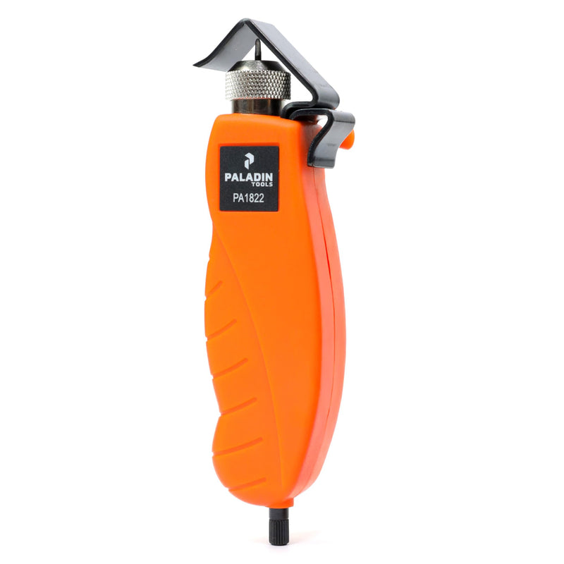 Paladin Tools PA1822 Round Cable Stripper Tool for Precise Cable Jacket Removal - Adjustable Cable Slitter 3/16" to 1" (4.5-25 mm)