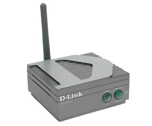 D-Link DP-311U Wireless Print Server, 1-USB Port, 802.11b, 11Mbps