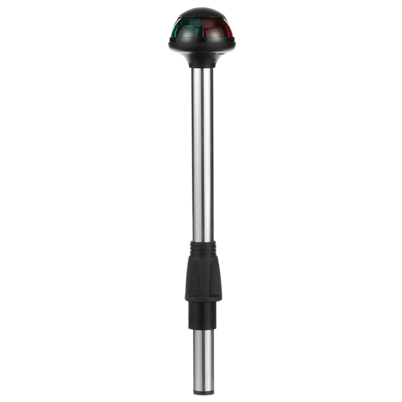 Attwood Pulsar 5090 Series Bi-Color Boat Navigation Pole Light with 2-Pin Mounting Base, 10-Inch, Green & Red, 5092-10-7