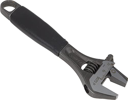 Bahco 9070P Reversible Jaw Black Ergo Adjustable Wrench, 150mm Length 6in
