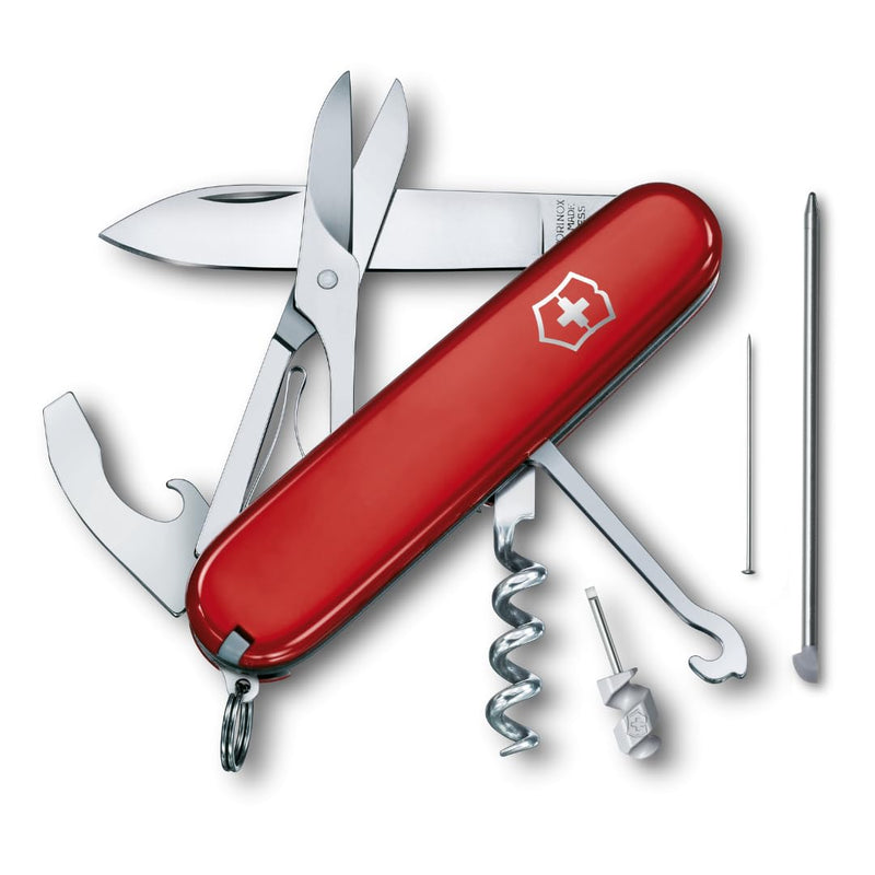 Victorinox Compact Swiss Army Knife, 15-Function Pocket Knife, Red | swiss army knife | medium swiss army knife | pocket knife for men | everyday carry