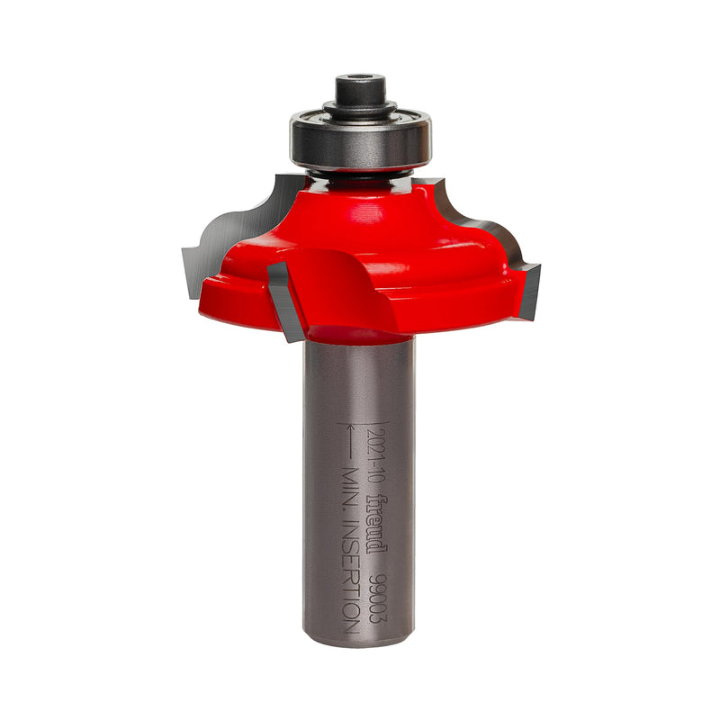 Freud 99-003: 1-5/8" (Dia.) Double Fillet Ogee Bit with 1/2" Shank
