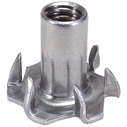 Parts Express 1/4"-20 Deluxe 6-Prong T-Nuts 50 Pcs.