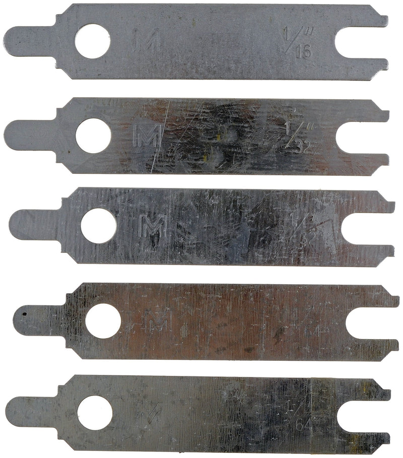 Dorman 02336 Starter Alignment Shim, (1) 1/64, (2) 1/32 and (2) 1/16 In. Universal Fit