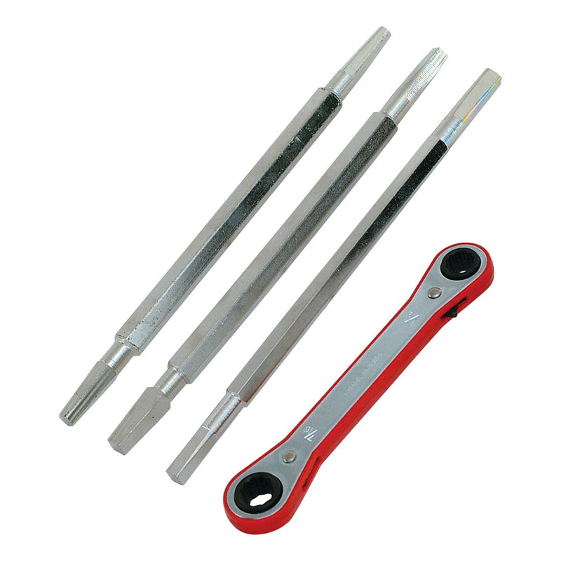 EZ-FLO 4-Piece Seat Extractor Set with Ratchet Wrench, 45161