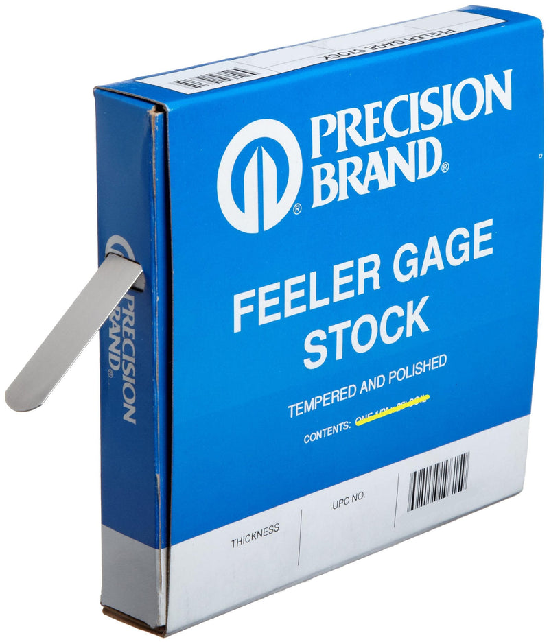 Precision Brand 19520 Steel Thickness Feeler Gage Coil, 0.016" Thickness, 1/2" Width, 25' Length