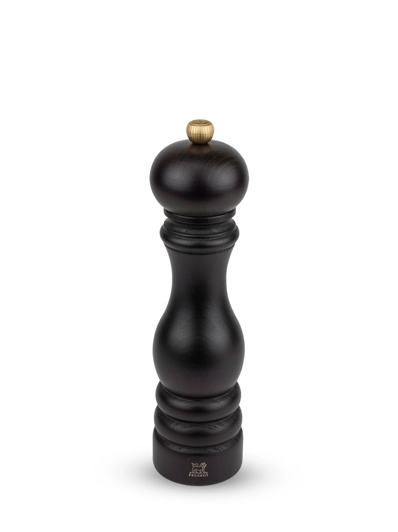 Peugeot - Paris Manual Pepper Mill - Adjustable Grinder - Beechwood, Chocolate 8.67in.