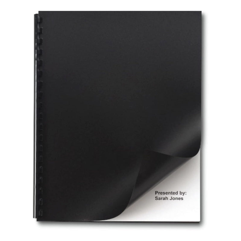 GBC Solids Standard Presentation Covers, Non-Window, Square Corners, Black, 50 Pieces Per Box (2514493) (1) Black Pack of 50