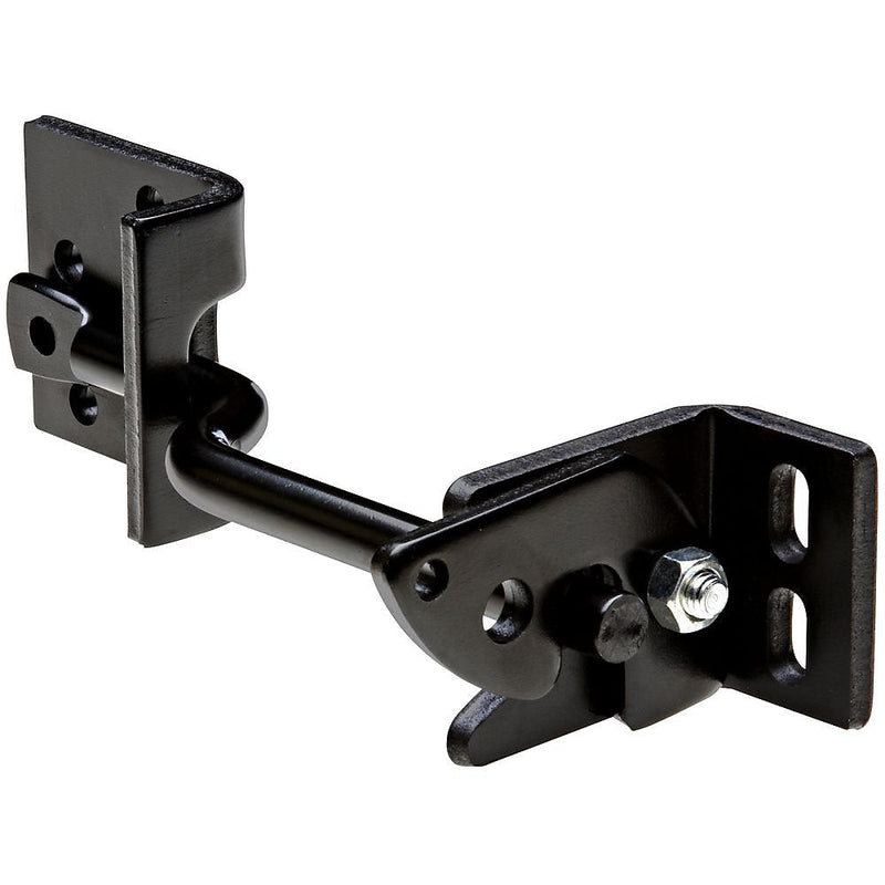 National Hardware V23A Adjust-O-Matic 8 in Heavy Duty Gate Latch for Wooden Fence - Self-Adjusting Outdoor Gate Hardware with Zinc-Plated Triple-Protected Black Finish 8 Inch