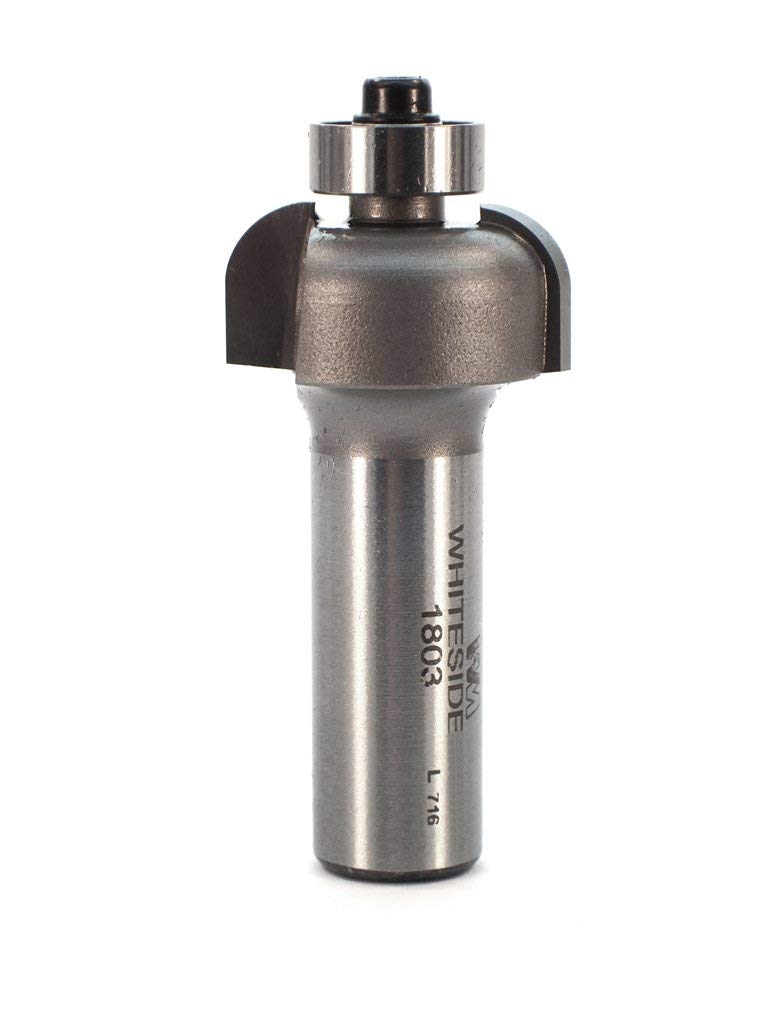 Whiteside Router Bits 1803 Cove Bit with 1/4-Inch Radius, 1-Inch Large Diameter 1/2-Inch Cutting Length