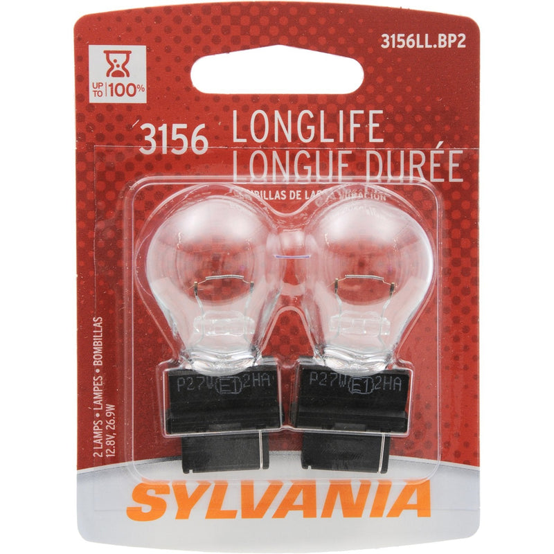 SYLVANIA 3156 Long Life Miniature Bulb, (Contains 2 Bulbs)