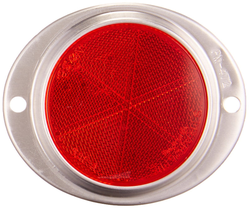 Peterson Manufacturing V472R Red 3" Aluminum Oval Reflector