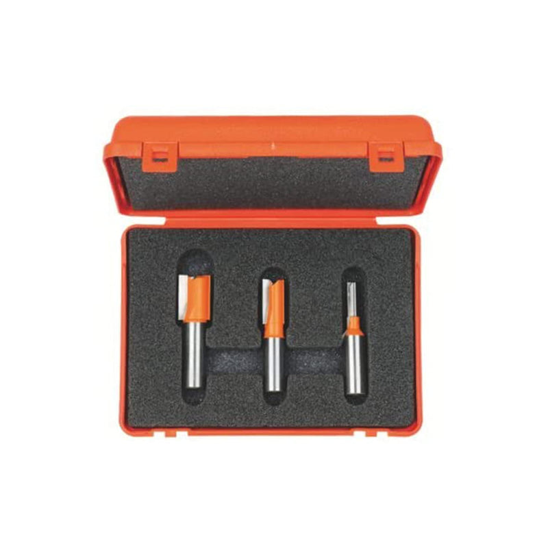 CMT 811.001.11 3-Piece Plywood Groove Set in Carrying Case, 1/4-Shank