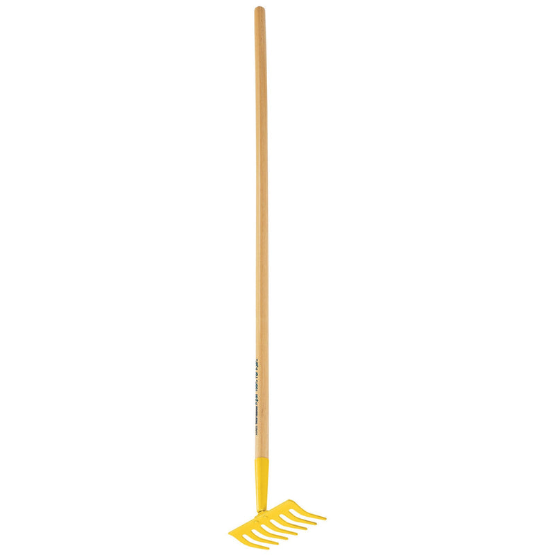 True Temper KGRM Kids 7.5 in. Steel Head Garden Rake with 42 in. Hardwood Handle Kids Garden Rake