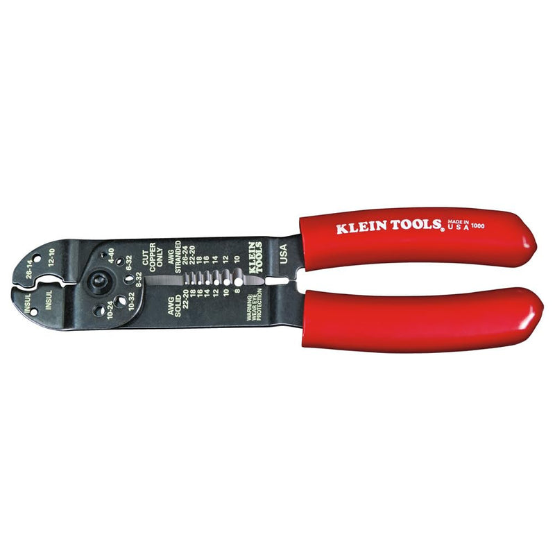 Klein Tools 1000 Multi Tool, Made in USA, 6-in-1 Stripper, Crimper, Wire Cutter, Screw Measure and Shears, Multi-Purpose Lineman Tool