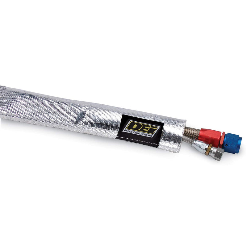 Design Engineering 010418 Heat Sheath 1/2" I.D. x 3ft Aluminized Sleeving for Ultimate Hi-Temp Protection