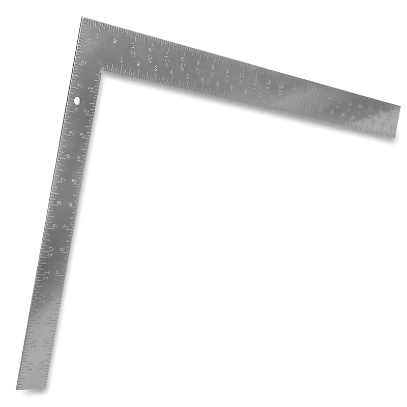 Mayes 10747 Steel Framing Square, Made in USA 16"x24" Carpenter Square, Embossed Graduations in 1/8, 1/10, 1/12, and 1/16 Inch Scales, Carpenter Tools Steel Carpenter Square 16"x24"