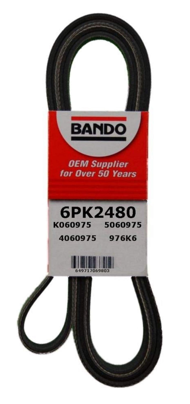 Bando USA 6PK2480 OEM Quality Serpentine Belt 30 x 10 x 3 inches