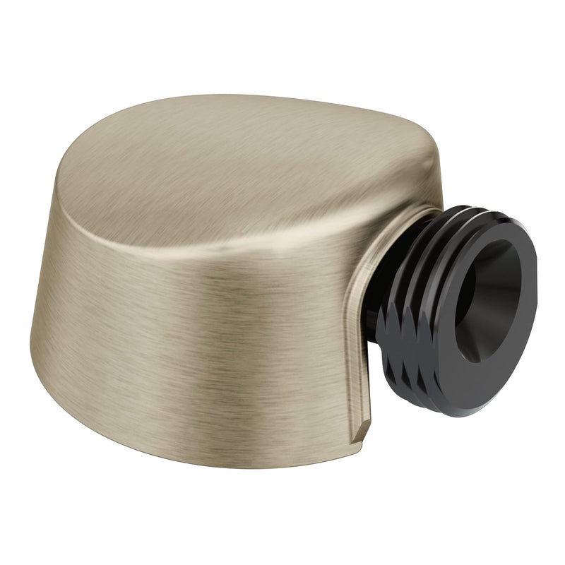 Moen Round Drop Ell Handheld Shower Hose Wall Connector, Brushed Nickel Finish, A725BN 0.5 Inch IPS
