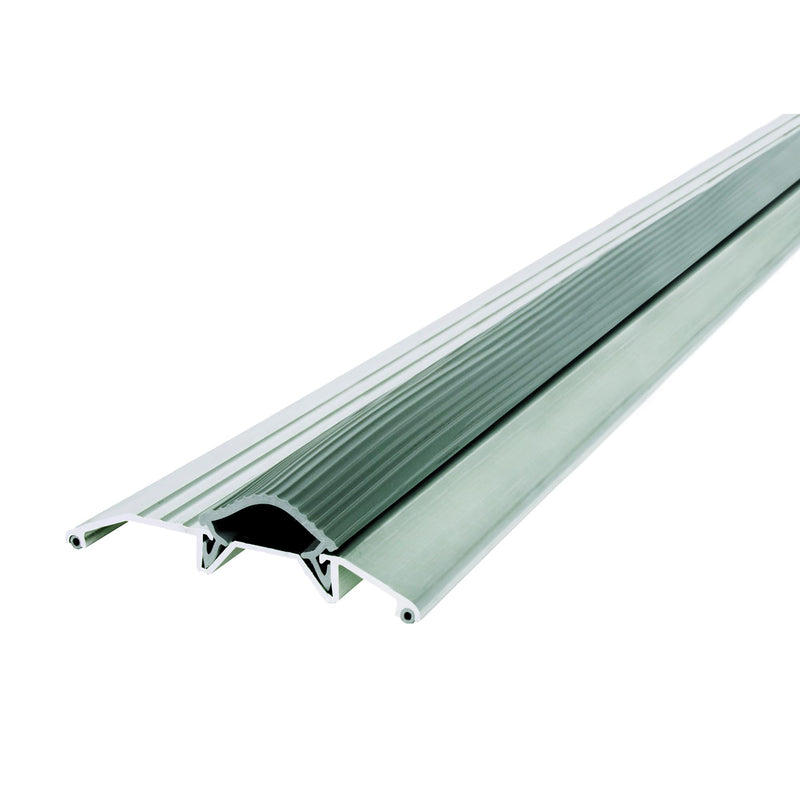 M-D Building Products 08102 3-3/4 in. x 3/4 in. x 36 in. Silver Aluminum and Vinyl Heavy-Duty Low-Profile Threshold 36" L x 3-3/4" W x 3/4" H - Silver