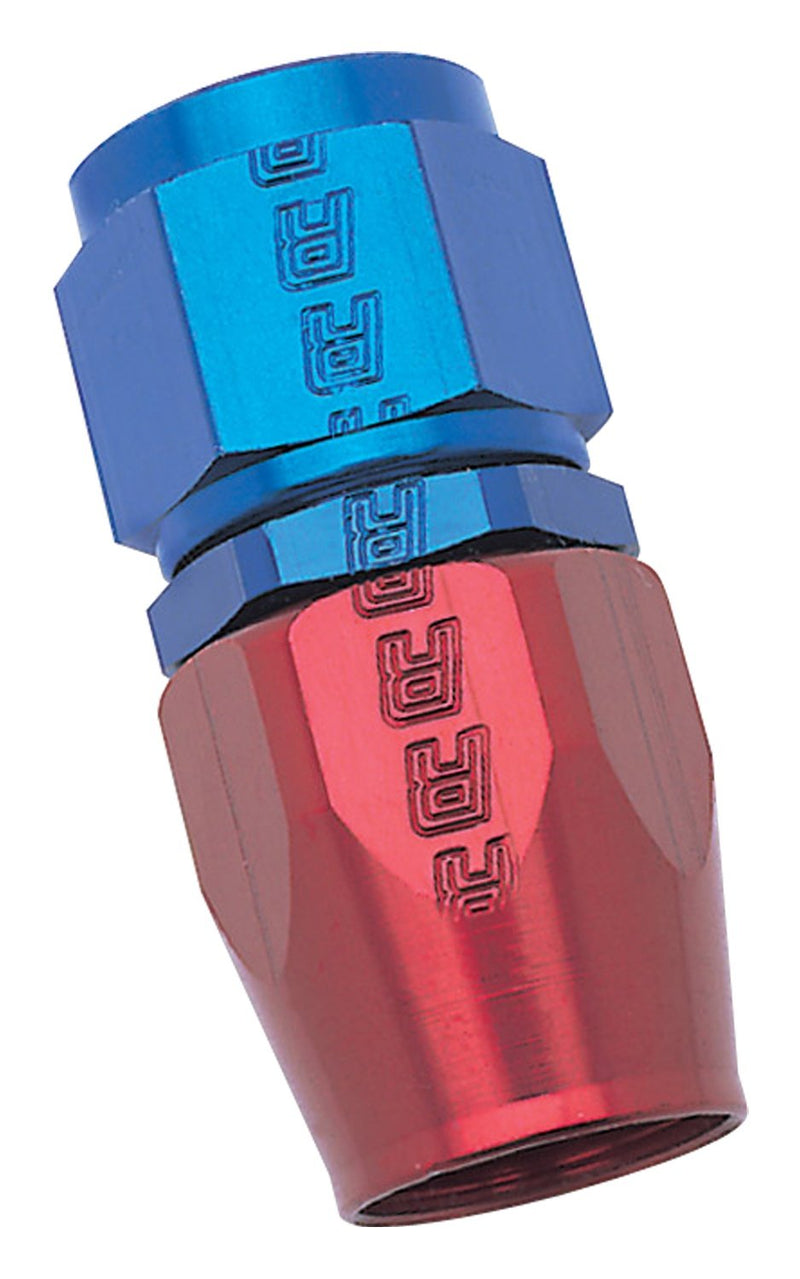 RUSSELL/EDEL 610030 Red/Blue Anodized Aluminum-8AN Straight Hose End, Blue, Red 1 Count (Pack of 1)