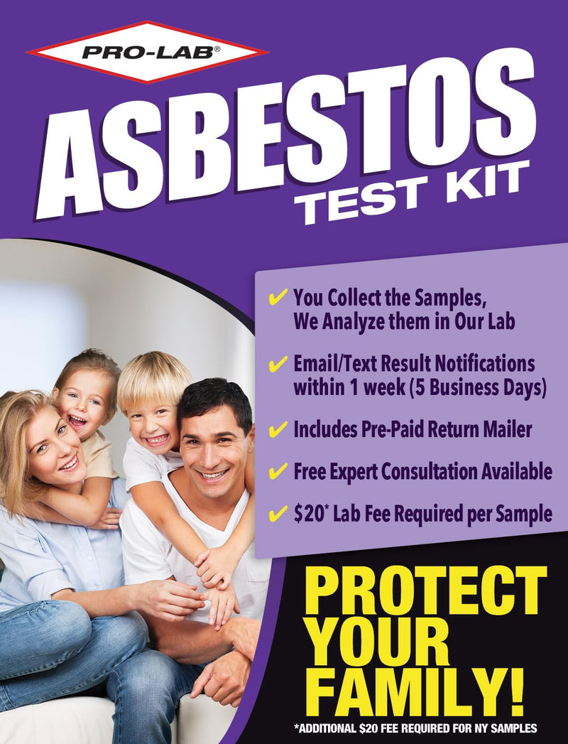 Asbestos Test Kit - (2 Samples) Emailed Results Within 3 to 5 Business Days - Includes Return Mailer and Expert Consultation. Required Lab Fee for NVLAP Analysis 2 Samples