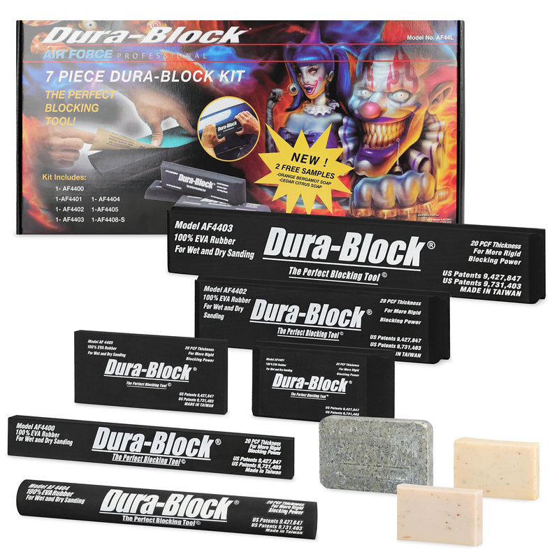 Trade Associates AF44L 7 Piece Dura Block Sanding Kit PSA Attachment