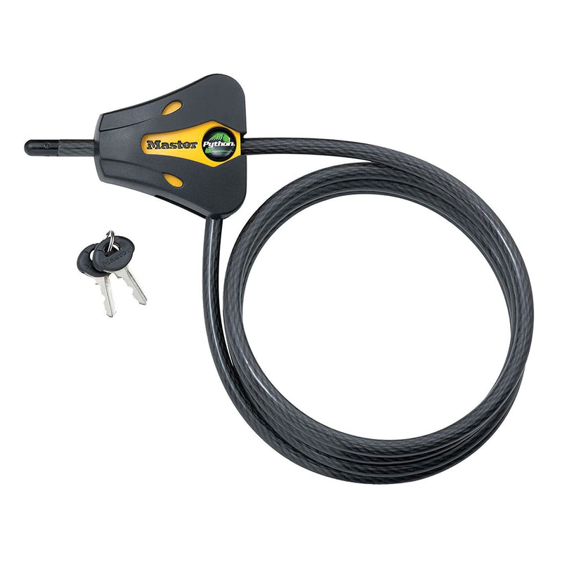 Master Lock 8419DPF Python Cable Lock with Key, 1 Pack 6' x 5/16" diameter