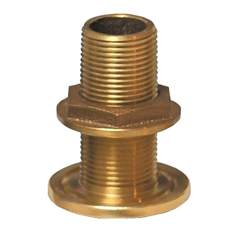 3/4" NPS NPT Combo Bronze Thru-Hull Fitting w/Nut