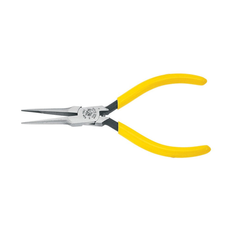 Klein Tools D318-51/2C Linemans Pliers, Needle Nose Side Cutters, Spring Loaded, 5-Inch with Knurled Jaw