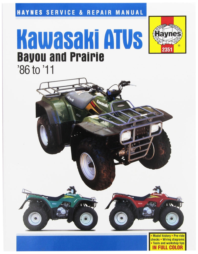 Kawasaki Bayou & Prairie ATV Haynes Repair Manual (1986 - 2011)