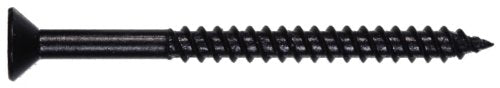 The Hillman Group 39271 10-Inch x 3-Inch Flat Head Phillips Twin Thread Cabinet Screw, 100-Pack, Black