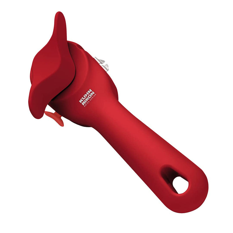 Kuhn Rikon Auto Safety LidLifter/Can Opener with Ring-Pull, 8 x 2.5 x 2.75 inches, Red Can Opener