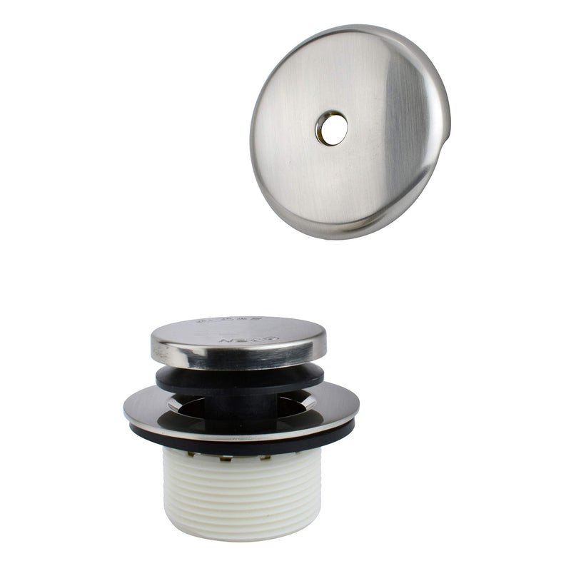 Plumb Pak K826-71DSBN Foot Lok Stop Style Universal Bath Drain Replacement Trim Kit, Brushed Nickel