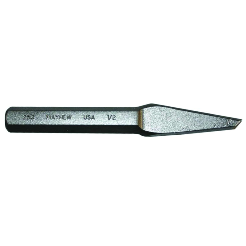 Mayhew Tools 10505 Half Round Nose Chisel, 1/2", Black Oxide Finish 1/2"