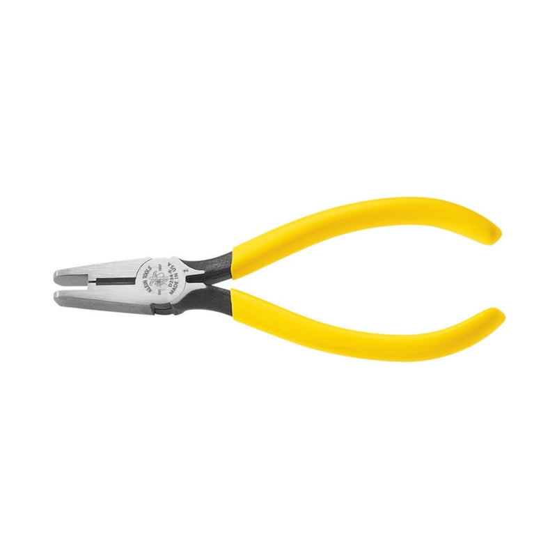 Klein Tools D234-6 Scotchlok Connector Crimping Pliers with Induction Hardened Knives, Hot-Riveted Joint and Curved Handles , Yellow Small Standard