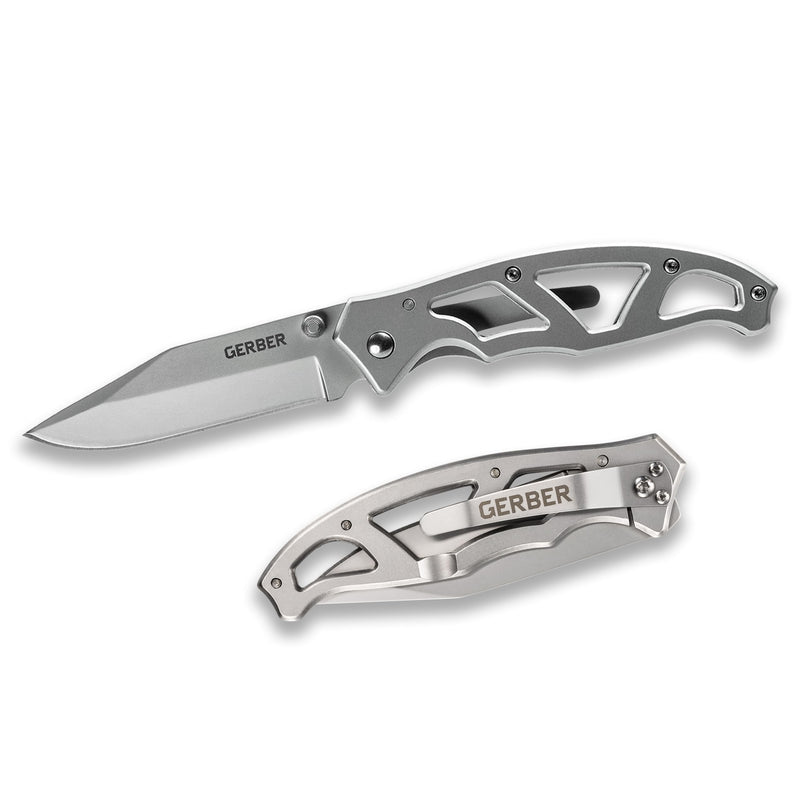 Gerber Gear Paraframe I EDC Folding Pocket Knife with Clip, 3" Fine Edge with Safety Frame Lock, Stainless Steel 3" Paraframe I (Fine Edge - Stainless Steel)
