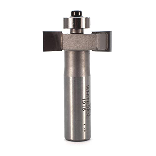 Whiteside 1918 Slotting & Rabbeting Router Bit: 1-1/4 Inch Large Diameter, 3/8 Inch Cutting Length, 3/8 Inch Cutting Depth, 1/2 Inch Shank, 2-1/8 Inch Overall Length, B3 Bearing